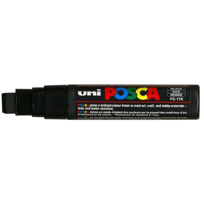 POSCA Marcador PC-17K Punta Biselada 15mm Negro POSCA Marcador PC-17K Punta Biselada 15mm Negro