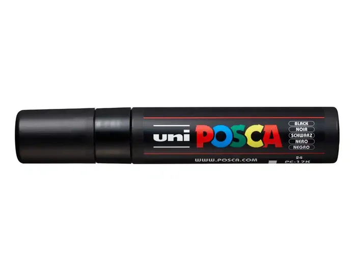 POSCA Marcador PC-17K Punta Biselada 15mm Negro POSCA Marcador PC-17K Punta Biselada 15mm Negro