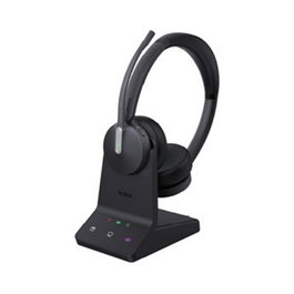 Yealink WH64 Auriculares Dect Inalámbricos y Alámbricos Diadema para Llamadas/Música, Negro - 48h Audio, Bluetooth 5.0, Micrófono Boom, Carga USB-C