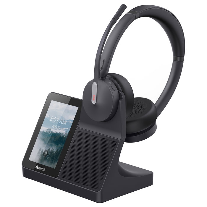 Yealink WH64 Auricular DECT Diadema Inalámbrico y Alámbrico para Oficina/Call Center, Bluetooth 5.3, USB-C, Negro