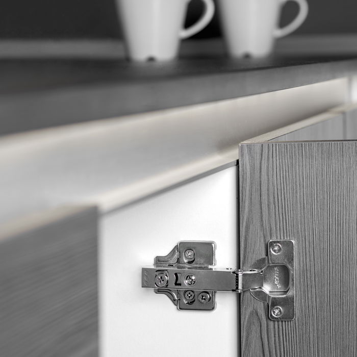 Emuca Lote de 20 bisagras rectas X92 con cierre suave y suplementos para atornillar, Acero, Níquel satinado Emuca Lote de 20 bisagras rectas X92 con cierre suave y suplementos para atornillar, Acero, Níquel satinado