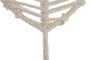 DKD Home Decor Decoración de Hojas de Algodón y Metal Blanco Surtido de 6 Piezas