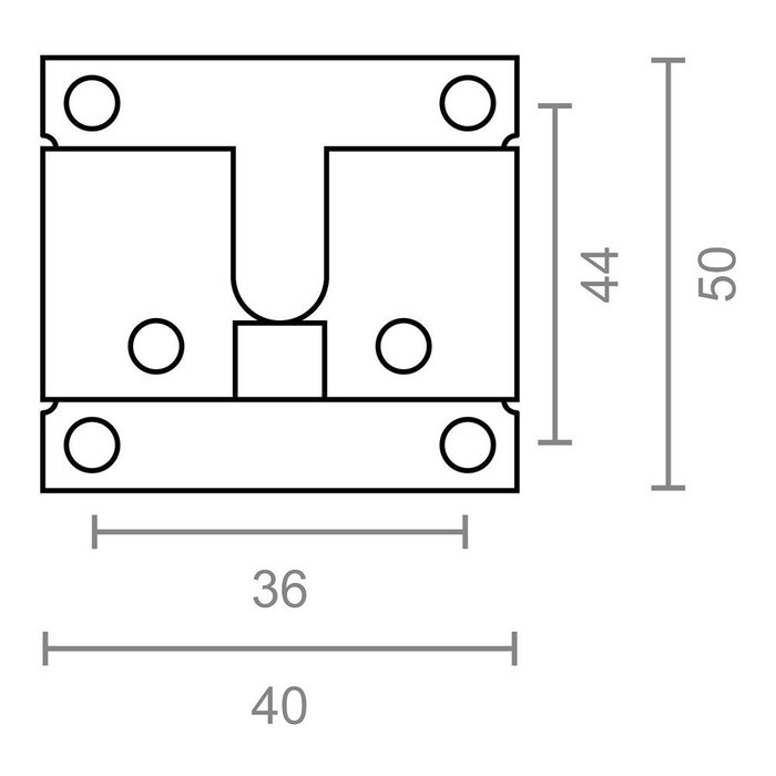 Edm Soporte rodillos pr13 Zincado Acero 50x40 mm
