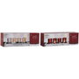 DKD Home Decor Set de 5 Portavelas LED de Cristal Rojo y Blanco