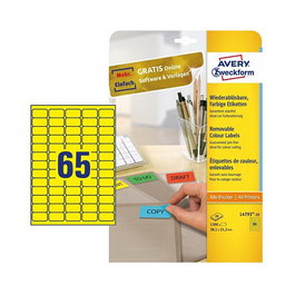 AVERY Zweckform Etiquetas 38,1 x 21,2 mm, amarillo
