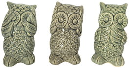 DKD Home Decor Figura de Búho en Gres Surtida (3 unidades)