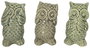DKD Home Decor Figura de Búho en Gres Surtida (3 unidades)