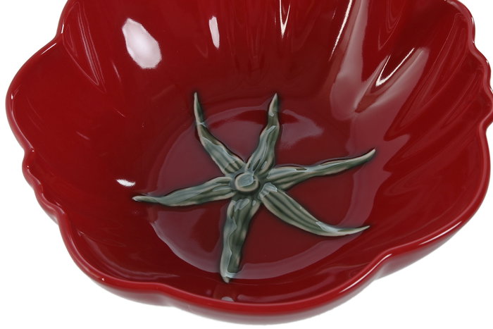 DKD Home Decor Ensaladera de Gres Tomate Rojo 28x27,5x10 cm DKD Home Decor Ensaladera de Gres Tomate Rojo 28x27,5x10 cm