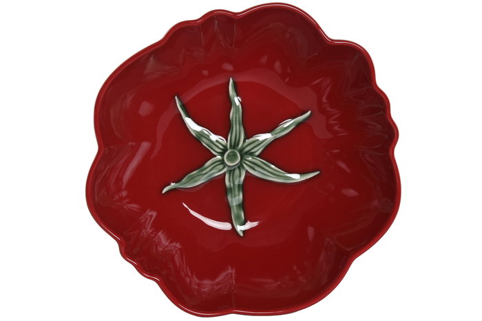 DKD Home Decor Ensaladera de Gres Tomate Rojo 28x27,5x10 cm DKD Home Decor Ensaladera de Gres Tomate Rojo 28x27,5x10 cm