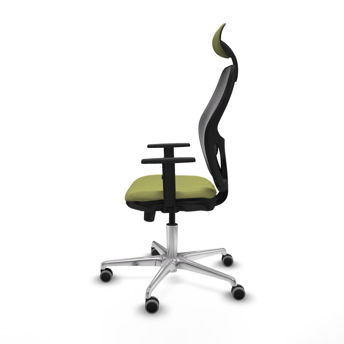 PIQUERAS Y CRESPO Silla de oficina Jorquera con mecanismo Sincro/Traslack Verde oliva y Negro