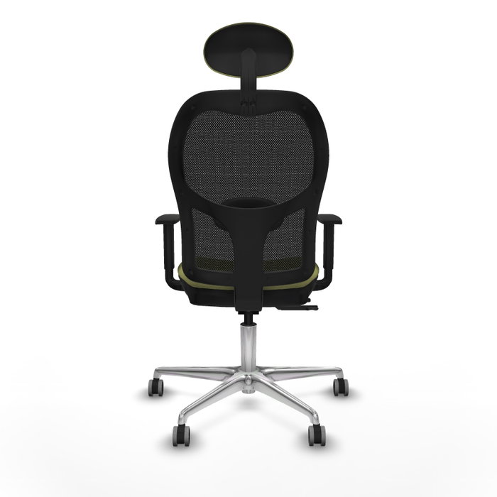 PIQUERAS Y CRESPO Silla de oficina Jorquera con mecanismo Sincro/Traslack Verde oliva y Negro