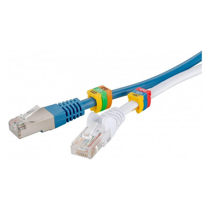 Goobay Clips de Marcado de Cables con Dígitos 0-9 Multicolor