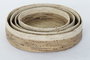 DKD Home Decor Cesta Tropical Bicolor Marron Set de 4 (2 Unidades) 56 x 56 x 13 cm