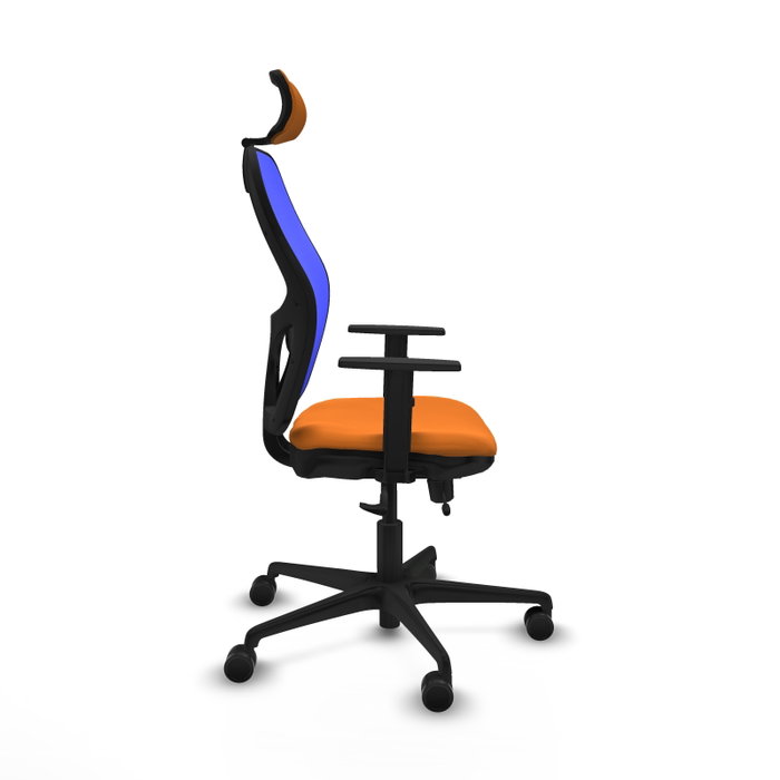 PIQUERAS Y CRESPO Silla de oficina Jorquera con Mecanismo Sincro/Traslack Naranja y Azul PIQUERAS Y CRESPO Silla de oficina Jorquera con Mecanismo Sincro/Traslack Naranja y Azul