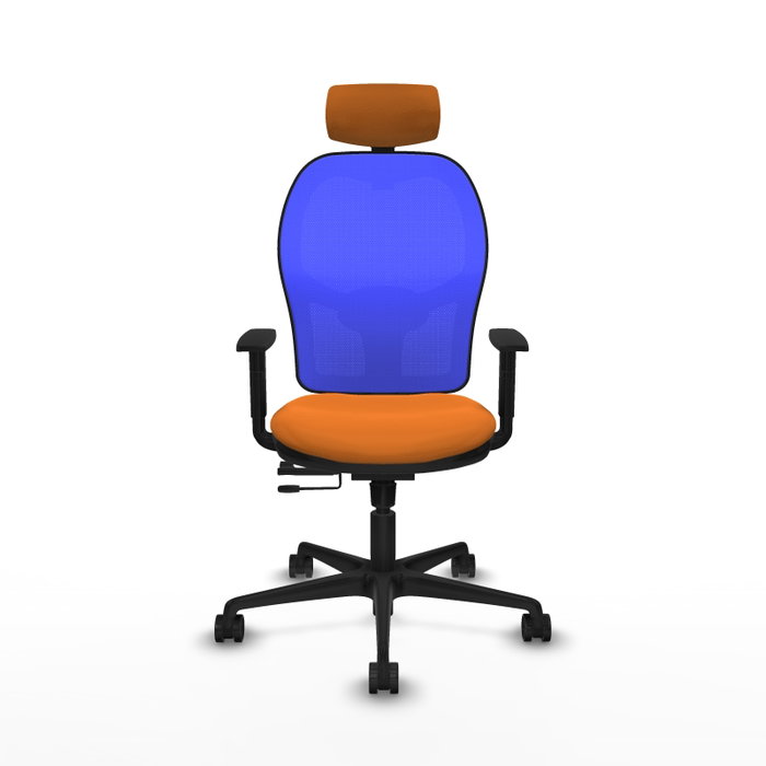 PIQUERAS Y CRESPO Silla de oficina Jorquera con Mecanismo Sincro/Traslack Naranja y Azul PIQUERAS Y CRESPO Silla de oficina Jorquera con Mecanismo Sincro/Traslack Naranja y Azul