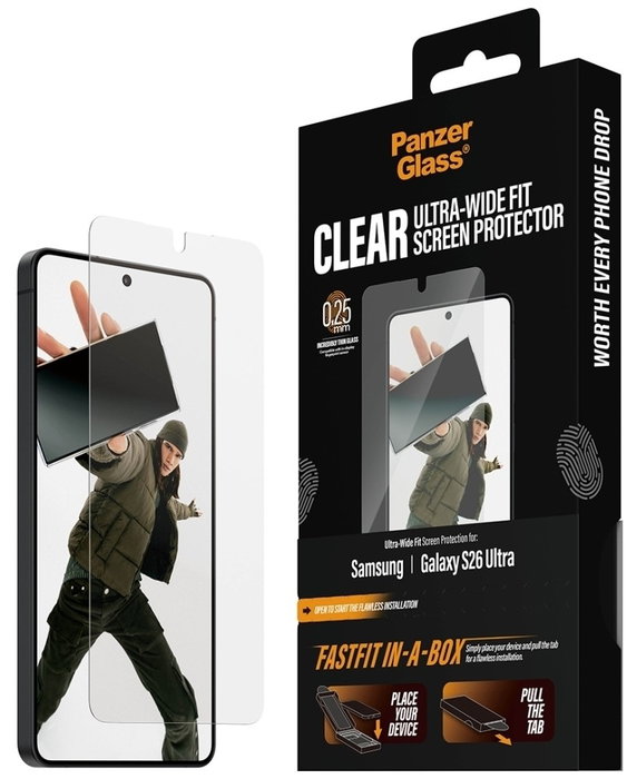 PanzerGlass Protector de Pantalla Galaxy S26 Ultra UWF Fastfit