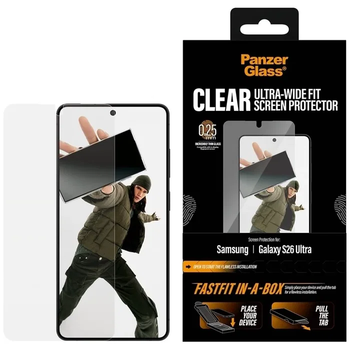PanzerGlass Protector de Pantalla Galaxy S26 Ultra UWF Fastfit