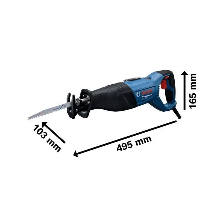 Bosch Professional Sierra de sable GSA 12-30 con 2 hojas S 2345 X, S 1127 BEF y estuche de transporte