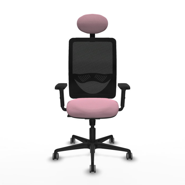 PIQUERAS Y CRESPO Silla de oficina Zulema con Mecanismo Sincro, Rosa y Negro