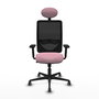 PIQUERAS Y CRESPO Silla de oficina Zulema con Mecanismo Sincro, Rosa y Negro