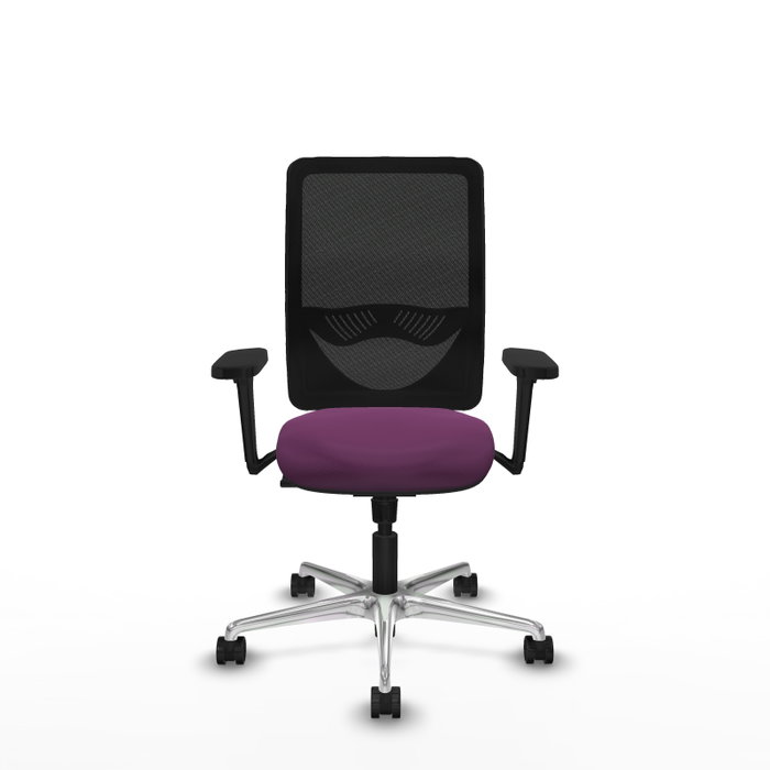 PIQUERAS Y CRESPO Silla de oficina Zulema con mecanismo Sincro, Morado y Negro