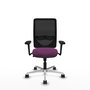 PIQUERAS Y CRESPO Silla de oficina Zulema con mecanismo Sincro, Morado y Negro