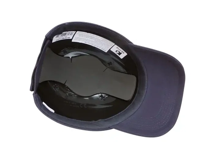 Safetop Visera Casco EN812 Deportiva Algodón Azul Marino con Inserto ABS - Talla 54/59 cm