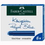 Faber-Castell Estuche de 6 Cartuchos de Tinta Borrable Azul Real