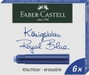 Faber-Castell Estuche de 6 Cartuchos de Tinta Borrable Azul Real