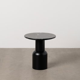 Mesita Negro Metal-Mármol 45 X 45 X 46 cm