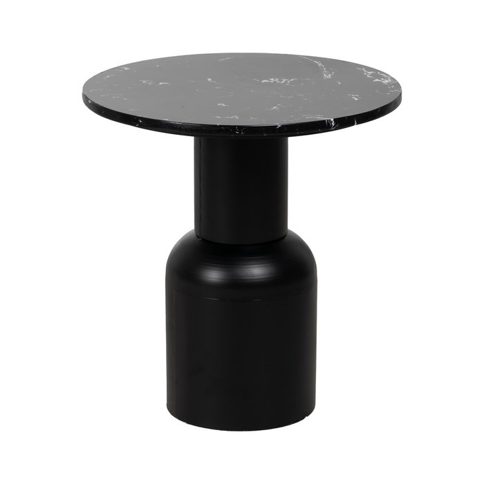 Mesita Negro Metal-Mármol 45 X 45 X 46 cm