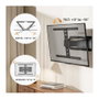 VALUE 17.99.1188 Soporte de pared para TV ultra-slim 43-90 pulgadas hasta 50 kg inclinable y giratorio Negro