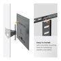 VALUE 17.99.1188 Soporte de pared para TV ultra-slim 43-90 pulgadas hasta 50 kg inclinable y giratorio Negro