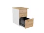 Rocada Cajonera Serie Store con 2 Cajones y Carpetero Blanco