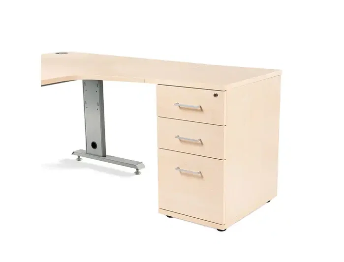 Rocada Cajonera Serie Store con 2 Cajones y Carpetero Blanco