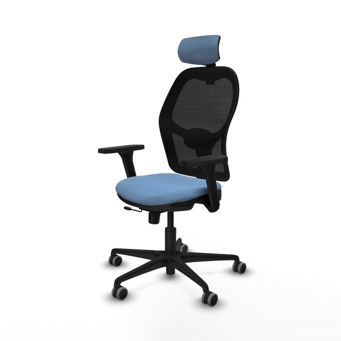 PIQUERAS Y CRESPO Silla de oficina Jorquera con mecanismo Sincro/Traslack Azul cielo