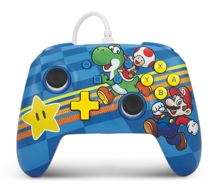 Power A Mando con cable mejorado Mushroom Kingdom Friends para Nintendo Switch