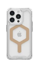 Urban Armor Gear 114286114381 Funda Plyo Series para Apple iPhone 15 Pro - 15.5 cm (6.1") - Oro Transparente - Resistente a Impactos y Compatible con MagSafe - PC y TPU