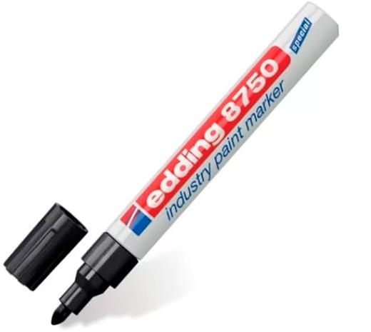 EDDING 8750 Marcador Permanente Industrial Tinta Opaca Negro (Set de 10)