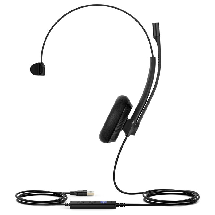 Yealink UH34 Lite Mono Teams Auriculares USB Negro con Micrófono Unidireccional con Cancelación de Ruido, 28 mm, 1.2 m Yealink UH34 Lite Mono Teams Auriculares USB Negro con Micrófono Unidireccional con Cancelación de Ruido, 28 mm, 1.2 m