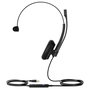 Yealink UH34 Lite Mono Teams Auriculares USB Negro con Micrófono Unidireccional con Cancelación de Ruido, 28 mm, 1.2 m