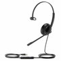 Yealink UH34 Lite Mono Teams Auriculares USB Negro con Micrófono Unidireccional con Cancelación de Ruido, 28 mm, 1.2 m