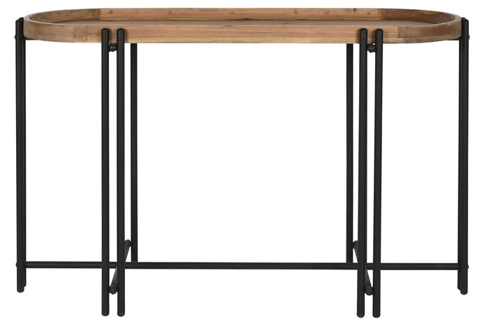 DKD Home Decor Consola Marron Negro 40 x 75 x 115 cm Madera Metal