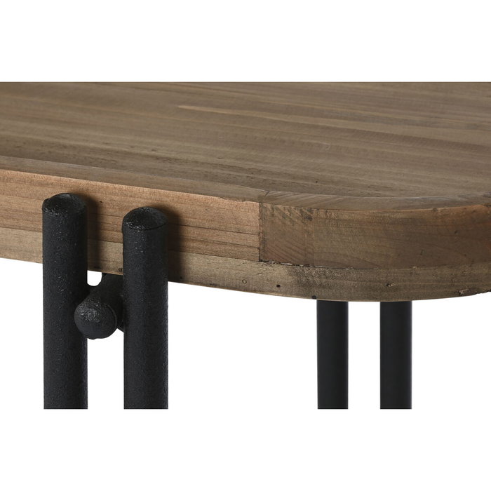 DKD Home Decor Consola de Madera y Metal Marrón y Negro 115x40x75 cm