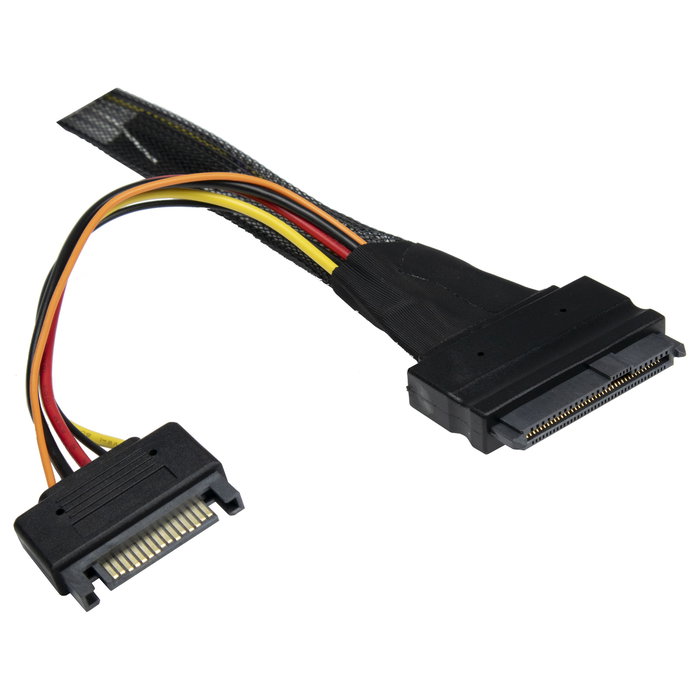 Inter-Tech Kabel SFF 8611-4i - SFF 8639, SATA Power 0,75m