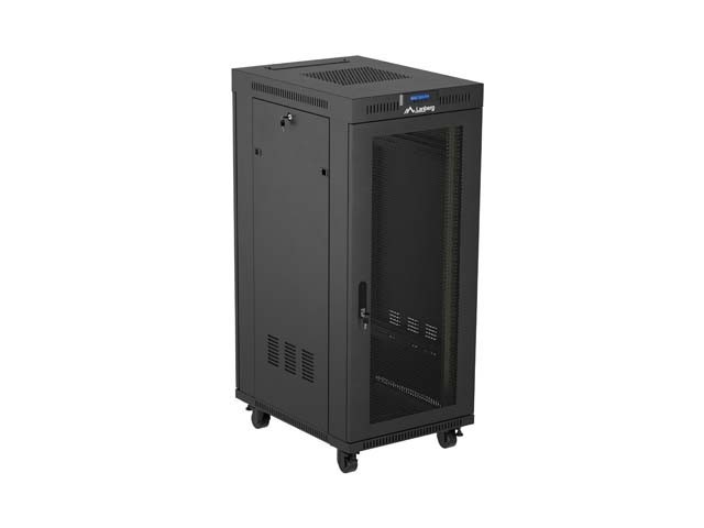 LANBERG Armario Rack Independiente 27U 600x800 Negro con Panel LCD