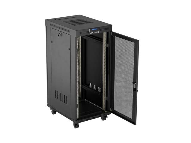 LANBERG Armario Rack Independiente 27U 600x800 Negro con Panel LCD