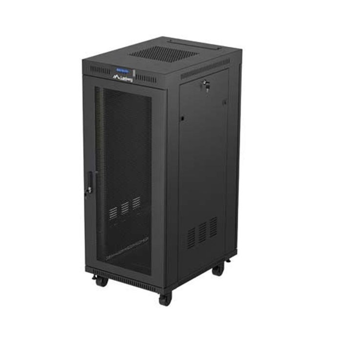 LANBERG Armario Rack Independiente 27U 600x800 Negro con Panel LCD