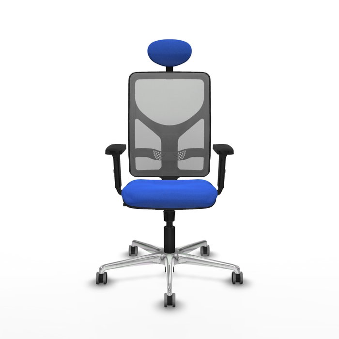 PIQUERAS Y CRESPO Silla de oficina Motilla con mecanismo Sincro, Azul y Gris