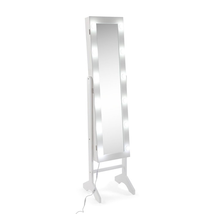 Espejo de pared Versa Blanco Espejo Madera MDF 35 x 153 x 35,2 cm Joyero de Pie Espejo de pared Versa Blanco Espejo Madera MDF 35 x 153 x 35,2 cm Joyero de Pie